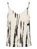 CULTURE Bluse ärmellos CUora Relaxed fit in White/Black Mix