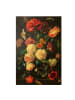 WALLART Leinwandbild Gold - Jan Davidsz de Heem - Blumen in Glasvase in Bunt
