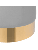 Beliani Pouf SOPHIA in Grau/Gold - (W) 39 x (H) 40 x (L) 39 cm