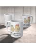 Mr. & Mrs. Panda Kindertasse Bären mit Blumenkranz mit Spruch in Weiß