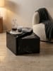 KADIMA DESIGN Couchtisch 2er Set MONOBLOC Hochglanz Sofatisch mit Marmor in Schwarz