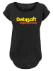 F4NT4STIC Long Cut T-Shirt Retro Gaming Datasoft Logo gelb in schwarz