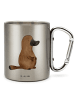 Mr. & Mrs. Panda Becher Schnabeltier Mut ohne Spruch in Silber