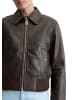 Marc O'Polo Lederblouson regular in Dark Chocolate