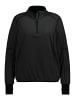 Ulla Popken Fleece-Shirt in schwarz