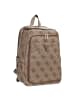 Guess Berta U-Zip - Rucksack (coal logo) in latte logo/brown