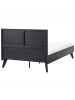 Beliani Doppelbett MONPAZIER in Schwarz/Braun - (W) 125 x (H) 100 x (L) 208 cm