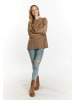 DreiMaster Damen Langarmbluse in Dunkelkamel Beige