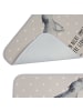 Mr. & Mrs. Panda Badematte Axolotl Schwimmen mit Spruch in Grau Pastell