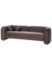 Beliani 3-tlg 3-Sitzer Sofa LEIREN in Braun