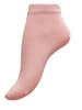 Vincent Creation® Damen "Bambus" Sneaker Socken 6 Paar in rosa/weiss/hellgrau