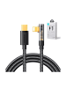 Wisam® 20W 1,2m Ladekabel mit USB-C und Lightning schwarz