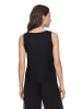Vera Mont Satin-Bluse mit V-Ausschnitt in Schwarz