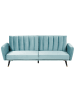 Beliani Schlafsofa VIMMERBY in Blau/Schwarz - (W) 212 x (H) 90 x (L) 80 cm