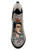 Dogo Eve Boots Frida-Kahlo-with-Blue-Flowers in Beige