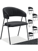 tectake Armlehnstuhl mit Steppmuster, Webstoff, gepolstert, 60 x 58 x 85 cm