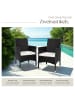 tectake 2er Set Rattanstuhl Nantes 59 x 57 x 85 cm, schwarz/beige