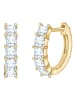 Yokoamii Creolen aus Messing mit Zirkonia in gelbgold