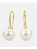 Diamant L'éternel Ohrringe aus 585 Gelbgold mit 0.07 Karat Diamant mit Perle