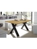 58 aufm Kessel ESSZIMMERTISCH Eike 8 160 x 90 x 75 Esstisch Schwarzstahl/Asteiche