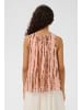 SAINT TROPEZ Bluse kurzarm RavenaSZ Lockere Passform in Apricot Tiedye Stripes