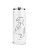 Mr. & Mrs. Panda Trinkflasche Edelstahl Otter Bauch ohne Spruch in Weiß