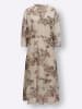 Sieh an! Druck-Kleid in sand-dunkeltaupe-bedruckt