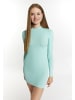 myMo Damen Strickkleid Mini in Lagune Minze