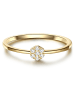 Lulu & Jane Ring aus Messing Zirkonia in gelbgold