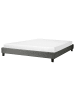 Beliani Doppelbett ROANNE in Grau/Braun - (W) 189 x (H) 29 x (L) 211 cm