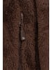 Reichstadt Damen Regular Fit Fleecejacke Kuschelig in Coffee Brown