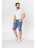 Nina Carter Shorts Denim Regular Fit Bleached Jeansshorts in Blau