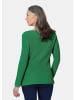 GOLDNER Kurzgröße:  Figurschmeichelnder Baumwoll-Pullover in grün