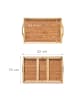 relaxdays Betttablett in Natur- (B)52 x (H)25 x (T)33 cm