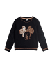 Disney Minnie Mouse Kinder Pullover Sweatshirt mit Pailletten in Schwarz