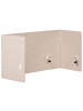 Beliani 2-tlg Schreibtischtrennwand SOLOA in Beige