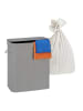 relaxdays Wäschekorb in Grau - (B)52 x (H)63 x (T)32 cm