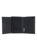 oxmox Leather Geldbörse RFID Schutz Leder 13 cm in schwarz-freedom anchor