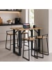 VCM  Holz Bartisch Stehtisch Tisch Tresen Xona 138x80 cm in Schwarz / Honig-Eiche