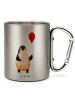 Mr. & Mrs. Panda Trinkbecher Edelstahl Pinguin Luftballon ohne S... in Silber