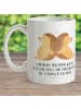 Mr. & Mrs. Panda Kindertasse Igel händchenhaltend mit Spruch in Weiß