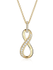 Elli Halskette 925 Sterling Silber Infinity in Gold
