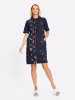 Heine Sweatkleid in ecru-marine-bedruckt