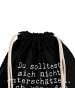 Mr. & Mrs. Panda Jutebeutel Du solltest mich nicht... mit Spruch in Schwarz