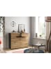 xonox.home Kommode  (B/H/T: 100x81x40 cm) in Basalt grau und Artisan Nachbildung