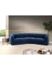 Angel Cerdá 3‑Sitzer‑Sofa aus dunkelblauem Samt, Modell 6372, schwarze Edelstahlbeine