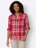 WITT WEIDEN Flanell-Bluse in rot-camel-kariert