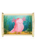 Mr. & Mrs. Panda Servier Tablett Axolotl Glücklich Design ohne S... in Weiß