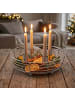 relaxdays Adventskranz in Silber - (H)6 x Ø 20,5 cm