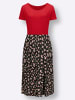 Sieh an! Jersey-Kleid in rot-bedruckt
